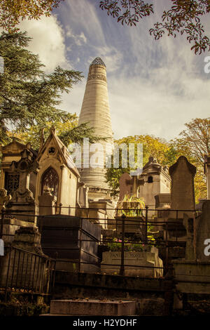 Père Lachaise Friedhof, früher Ost Friedhof Cimetière de l ' est) ist der größte Friedhof von Paris. Stockfoto