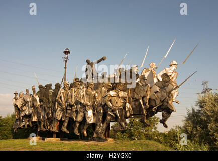 Bela Kun Memorial, Statuenpark, Memento Park, Szoborpark, Budapest, Ungarn, Europa Stockfoto