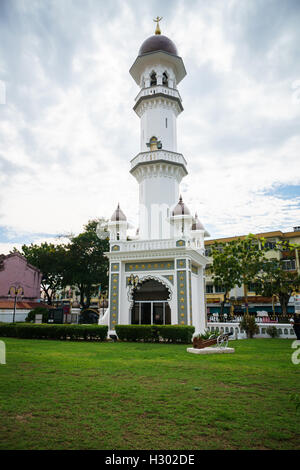 Kapitan Keling Moschee Turm in Georgetown Penang Malaysia Stockfoto