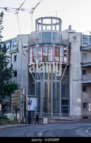 Appartementhaus im High-Tech-Stil, Rue Laxou, Nancy, Meurthe-et-Moselle, Frankreich Stockfoto