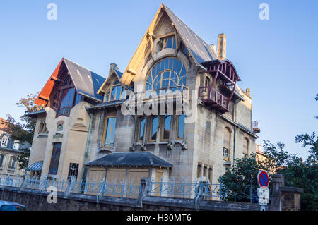 Villa Majorelle, Jugendstil-Haus, 1901-1902 durch Henri Sauvage, Rue Louis Majorelle, Nancy, Meurthe-et-Moselle (Grand Est), Frankreich Stockfoto