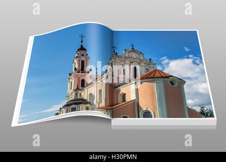 St. Catherines Church (Sv. Kotrynos Baznycia) ist eine Barockkirche in der Altstadt von Vilnius, Litauen, Baltikum, Europa Stockfoto