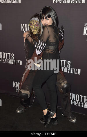 Buena Park, USA. 30. September 2016. Jennette McCurdy am "Knotts Scary Farm" schwarzer Teppich auf die Knotts Berry Farm. Buena Park, 30.09.2016 | Verwendung Weltweit/Picture Alliance © Dpa/Alamy Live-Nachrichten Stockfoto