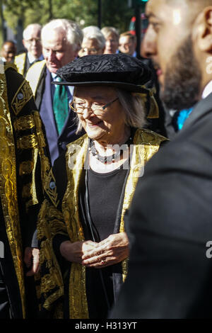 London, UK. 3. Oktober 2016. Richter kommen beim jährlichen Richter Service im Westminster Abbey, London, UK. Foto: siehe Li/Alamy Live News Stockfoto