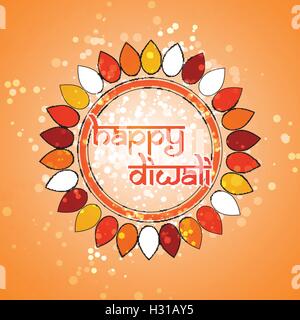 Happy Diwali Card - Vektor Hintergrund Illustration Stock Vektor