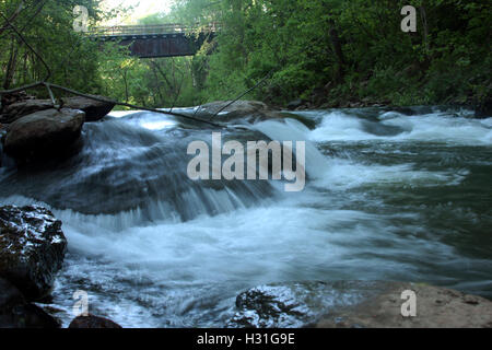 Blackwater Creek in Hollins Mill Park, Lynchburg, Virginia, USA Stockfoto