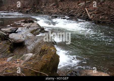 Blackwater Creek in Lynchburg, Virginia Hollins Mill Park Stockfoto