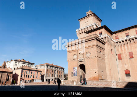 Schloss Estense, Ferrara, Emilia-Romagna. Italien Stockfoto