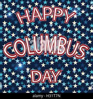 Vector Illustration stilvolle Text Columbus Day abstrakte Zeitmessung Stock Vektor