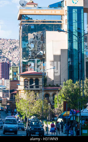 Universidad San Francisco de Asis auf Calle B. Salinas, gibt, La Paz Stockfoto