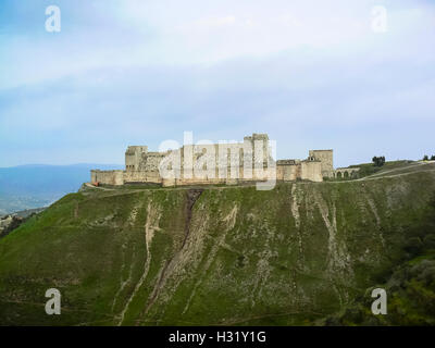 Burg von Krak des Chevaliers, Quala'a Tal-Husn, Syrien 2008 Stockfoto