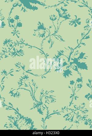 Vintage floral nahtlose Muster mit handgezeichneten Mohn Hintergrund Vektor Stock Vektor