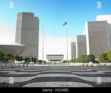 Blick auf das Empire State Plaza in Albany, New York, September 2016 Stockfoto