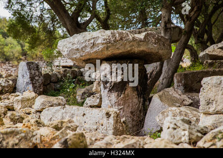 Talyoitic Siedlung in Menorca, Torre d ' en Galmés Stockfoto