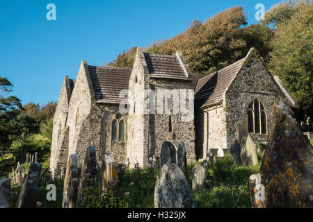 Pfarrei Kirche Saint, St Ishmael, über dem Fluss Towy, Tywi, Mündung in der Nähe von Ferryside,Carmarthenshire,Wales,U.K. Stockfoto