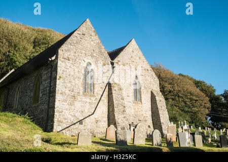 Pfarrei Kirche Saint, St Ishmael, über dem Fluss Towy, Tywi, Mündung in der Nähe von Ferryside,Carmarthenshire,Wales,U.K. Stockfoto