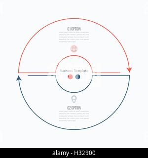 Dünne Linie Infografik element Stock Vektor