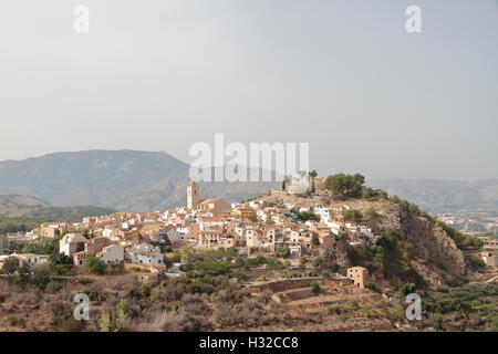 Landschaft der Gemeinde von Polop De La Marina in der Provinz Alicante, Spanien Stockfoto