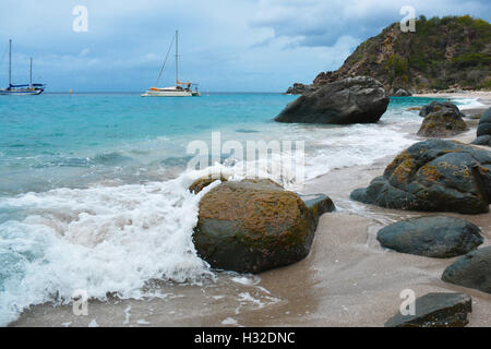 Shell Beach - St. Barts Stockfoto