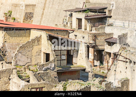 Ercolano, Italien - 2016:view eines bestimmten die Herculaneum archäologische Stätte in der Nähe von Naples am 26. März. Stockfoto