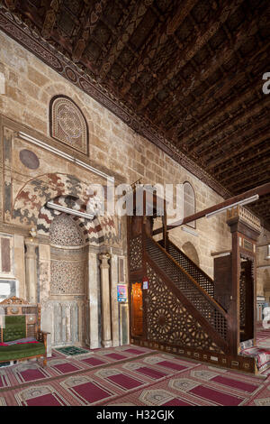 Al-Khanqa, Ägypten, Moschee von Sultan al-Ashraf Barsbay, 1437 Stockfoto