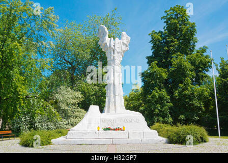 Pomnik Bitwy o Montecassino w Warszawie, Denkmal für die Schlacht von Montecassino, 1999, Muranow, Warschau, Polen Stockfoto