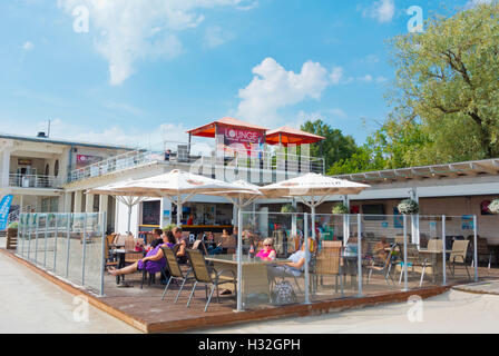 Lounge, Café, Restaurant, Diskothek, Rand, Strand, Pärnu, Estland, Baltikum, Europa Stockfoto