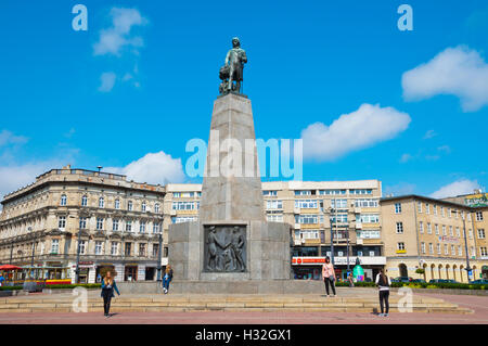 Plac Wolnosci, Wolnosci Quadrat, Lodz, Zentralpolen Stockfoto