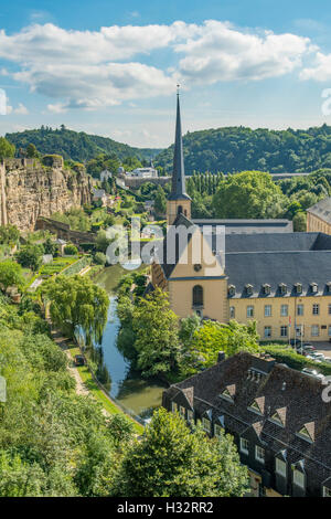 St. Jeans Eglise, Grund, Luxemburg, Luxemburg-Stadt Stockfoto