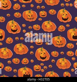 Halloween-Hintergrund mit Kürbissen Stock Vektor