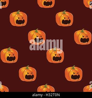 Halloween-Hintergrund mit Kürbissen Stock Vektor