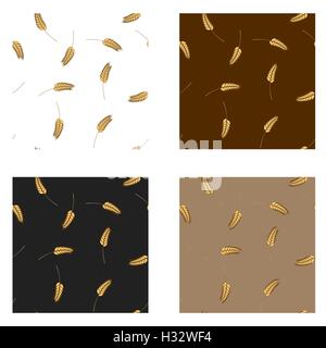 Nahtlose Muster Weizen. Illustration.Vector Stock Vektor