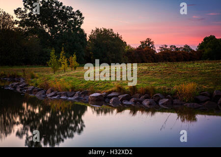 Bild von Herbstmorgen Sunrise. Stockfoto