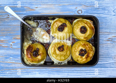 Hausgemachte gebackene Äpfel Stockfoto