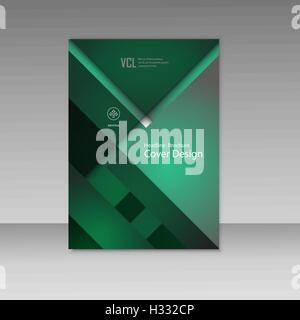 Vektor-Geschäftsbericht Quadrat und geometrischen Cover-Design. Business Broschüre Vorlage Layout, Cover-Design, Jahresbericht, Magazin oder flyer Stock Vektor