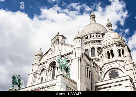 Basilika des Heiligen Herzens Jesu in Montmartre in Paris, Frankreich-Hauptstadt. Stockfoto