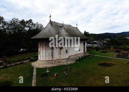 Die schöne gemalt Kirche am Kloster von Humor in der nördlichen Moldau, Rumänien. Stockfoto