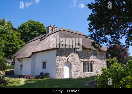 Traditionellen Reetdach-Ferienhaus in Merthyr Mawr, Wales, Vereinigtes Königreich, Europa Stockfoto