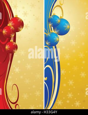 Weihnachten Lampen mit Schneeflocken Stock Vektor