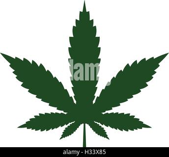 Marihuana green leaf Symbol. Cannabis grün Blatt symbol Vektor Illustration. Stock Vektor