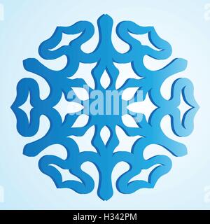 Die blaue isoliert Schneeflocke Stock Vektor