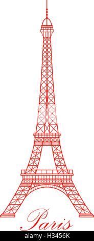 Eiffel-Turm isoliert-Vektor-illustration Stock Vektor
