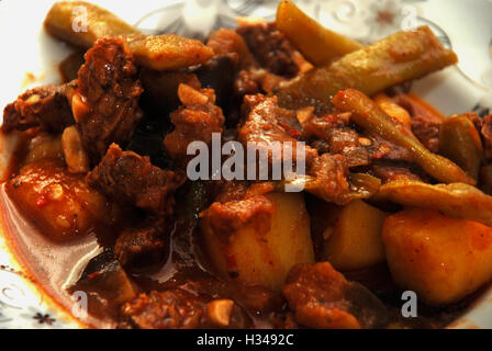 Fleisch-Eintopf-Abendessen Stockfoto