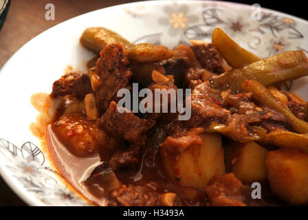 Fleisch-Eintopf-Abendessen Stockfoto