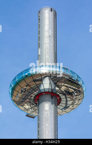 I360. British Airways i360 Aussichtsturm auf seine höchste position in Brighton, East Sussex, England, UK. I360 Brighton i360. I360 Turm. Stockfoto