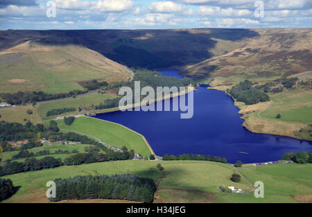 Taube Stein & Yeoman Hey Stauseen von Wimberry Moss im Peak District National Park, größere Manchester, England UK. Stockfoto