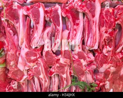 Rohen Kotelett-Steak, Fleisch, Rindfleisch bereit für Koch in einem restaurant Stockfoto