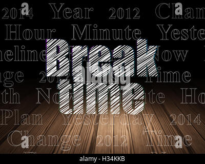 Konzept: Pausenzeit in Grunge Dunkelkammer Stockfoto