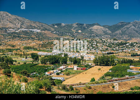 Mijas In Malaga, Andalusien, Spanien. Sommer Stadtbild Stockfoto