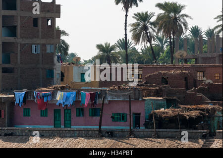 Ägypten. Kreuzfahrt Nil von Kom Ombo nach Luxor, vorbei an Edfu und Esna. Stockfoto